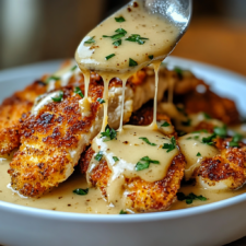 Crispy Parmesan Chicken with Rich Garlic Sauce