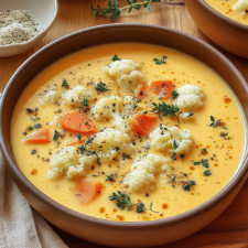 Cauliflower Cheddar Vegetable Soup