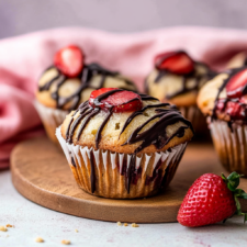 Chocolate Covered Strawberry Muffins